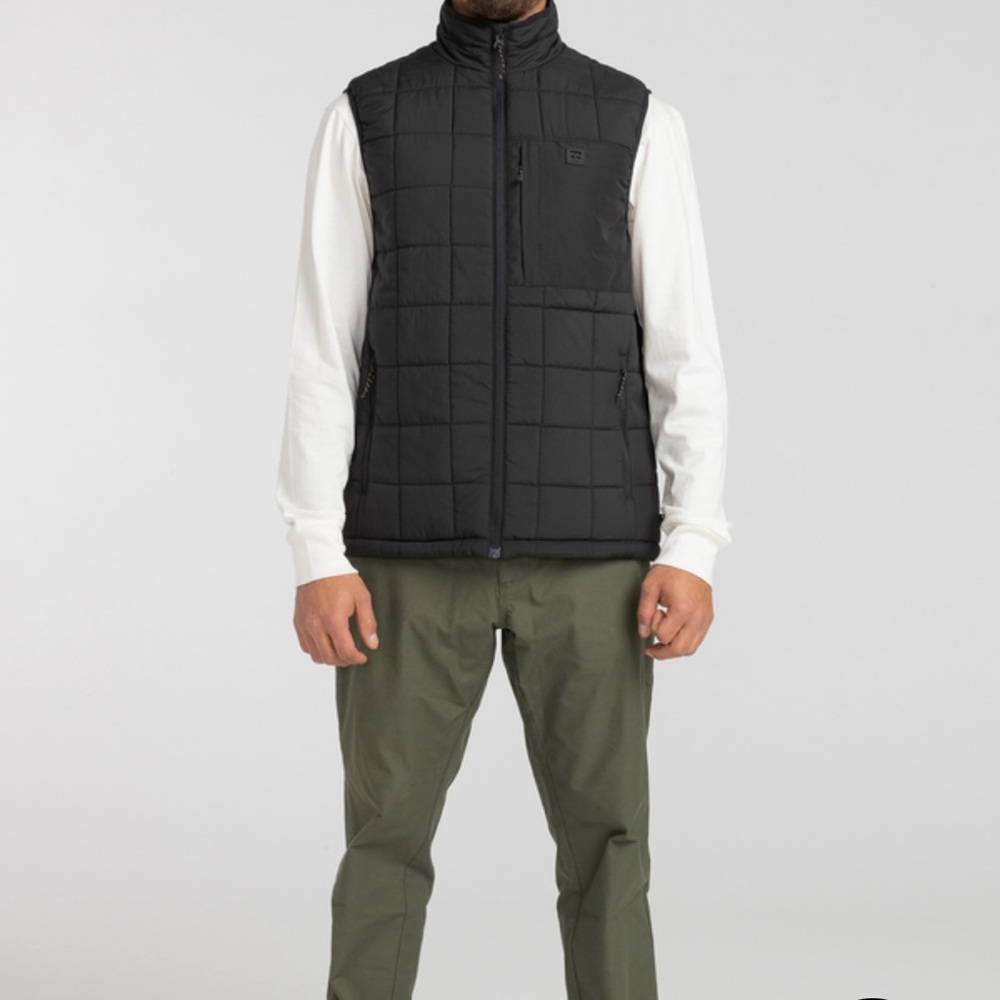 Billabong A/Div Men’s Black Journey Quilted Vest NWOT sz S - Picture 5 of 16